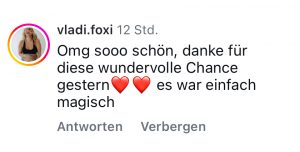 Kundinnen-Feedback per Instagram mit Lob für natürliche und echte Bilder